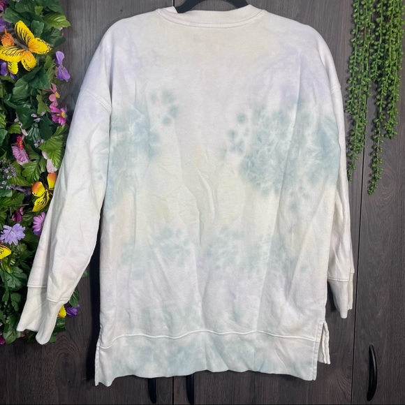 ₽💙2/$40💙SO Lounge Life Crew Neck Tie Dye Printed Oversize Sweatshirt Sz Small - Picture 11 of 16